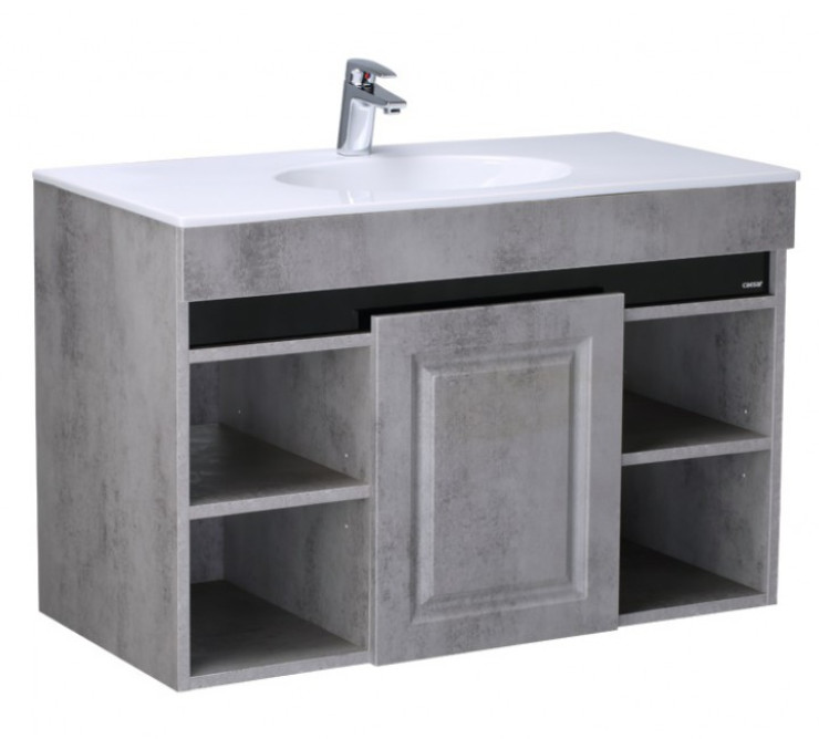 Bộ Tủ Lavabo Caesar Treo Tường LF5028/EH05028ASV Màu Xám