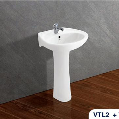 Chậu rửa lavabo  Viglacera VTL2 và chân VI1T